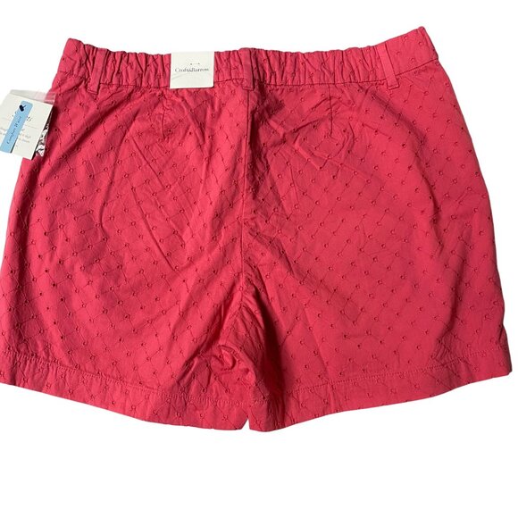 Croft & Barrow Womens Mid Rise Eyelet Shorts Size 14P NWT - Picture 4 of 5